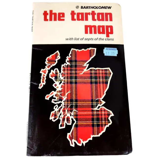 Bartholomew The Tartan Map Color Poster Fold Out Poster Book Scotland History