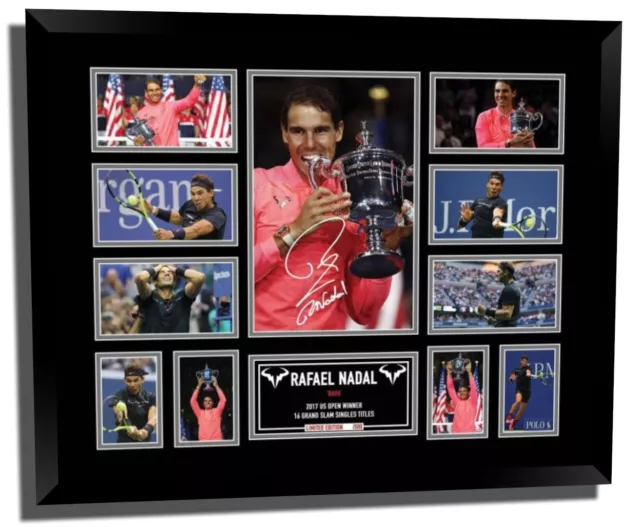 Rafael Nadal 2017 Us Open Signed Limited Edition Framed Memorabilia