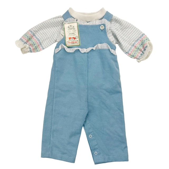 NOS VTG 70s 80s Health-Tex Baby Girl  9 Months Outfit  USA MADE ORIGINAL TAGS