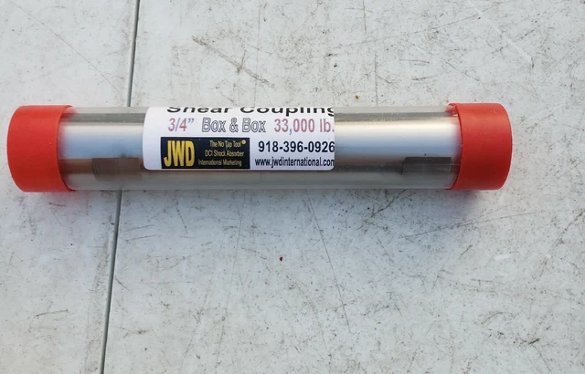JWD Shear Coupling 3/4" Box & Box 33,000 Lbs W/No Torque Pin, for Oil & Gas