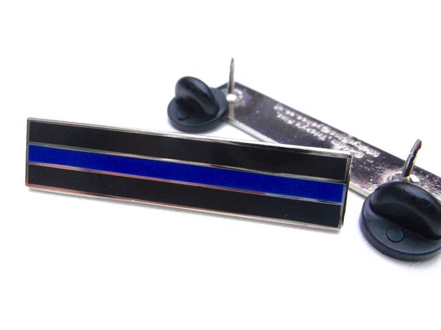 Police Merit Pin Rack THIN BLUE LINE Police Officer Merit Citation Mourning Band Cops Bar Pin ...