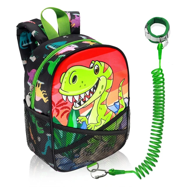 Mochilas Hooyene Correa para Niños Pequeños, Dinosaurios Niños Mochilas con Anti Perdidos