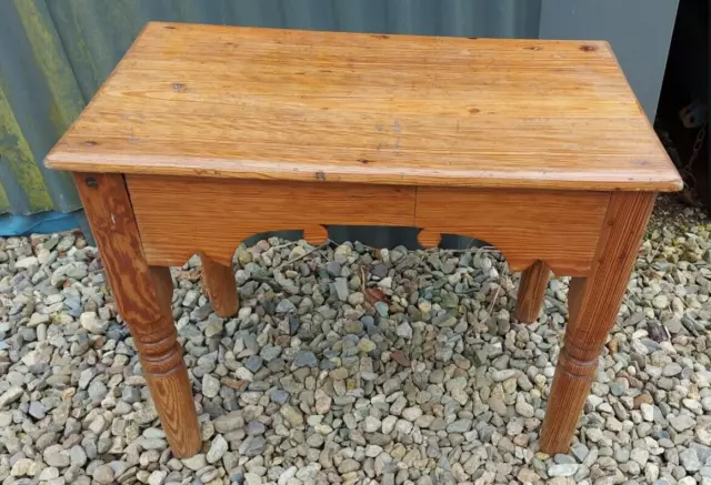 Pine/ pitch pine Piano stool / side table vintage / antique .