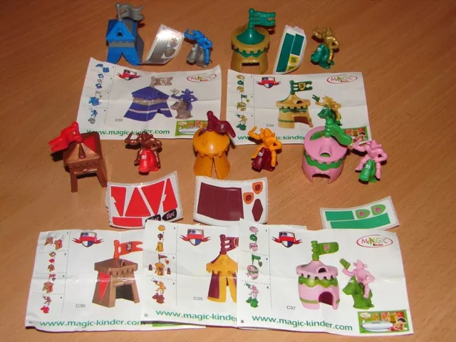 Kinder C-33 34 35 36 37 Funny Castle Ritter - Set + Bpz + Stickers