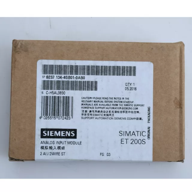 1PC Siemens 6ES7 134-4GB01-0AB0 6ES7134-4GB01-0AB0 Module Analog New In Box