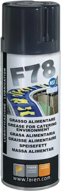 Faren - F78 -Grasso Alimentare, Lubrificante, Anticorrosivo, Antiossidante-400ml