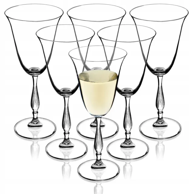 Copas de vino KADAX de cristal, juego de 6, 250 ml, alta calidad