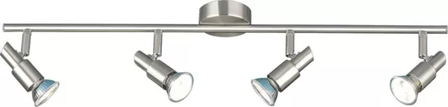 Briloner Plafonnier LED 4 Pièces Mat Nickel GU10 Métal Tournant Pivotant