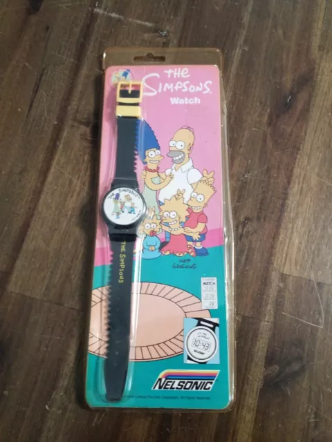 Vintage 1990 The Simpsons Bartman Black Adult Watch (Nelsonic, 1990) NEW