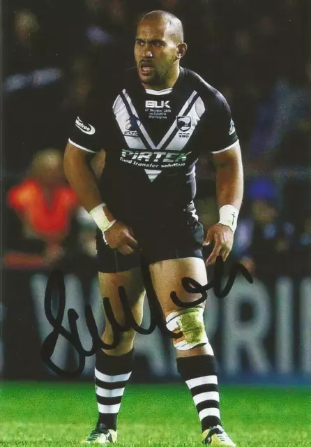 New Zealand Kiwis Rugby League* Sam Moa Signed 6X4 Action Photo+Coa