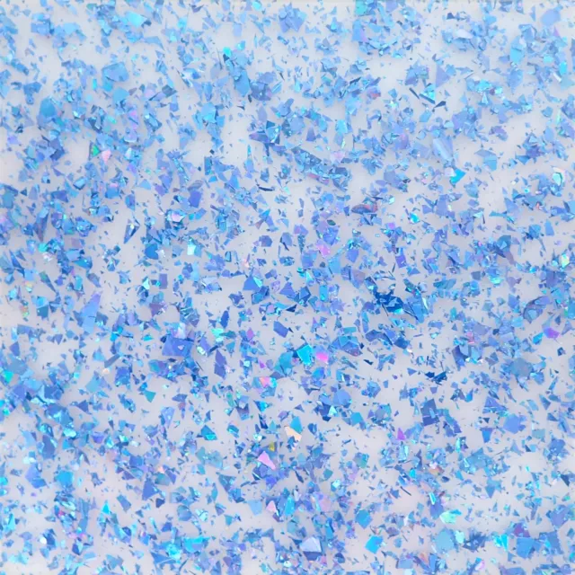 Incudo Blue Transparent Chunky Glitter Cast Acrylic Sheet (3mm thick)