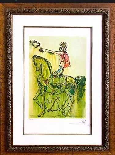Litografia firmada por Dali Serie "Los Caballos Dalinianos" con certificado