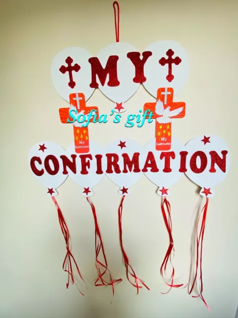 Confirmation "Come Holy Spirit" Red Banner Boys/girls Mi Confirmacion