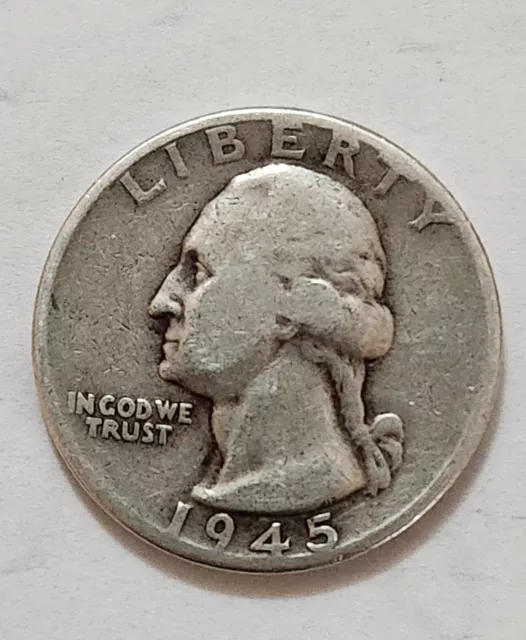 1945 D Washington Quarter 25c 90% Silver                L15