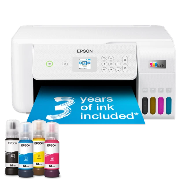 EPSON ECOTANK ET2826 AllinOne A4 Colour Inkjet Printer WiFi