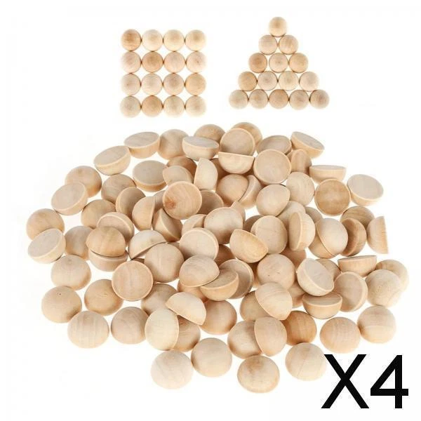 Perle en Bois avec Visage, 80pcs Perles en Bois Rondes 20mm, Beads