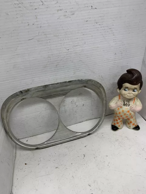 1958-60 Original Rambler SIX 6 Headlight Bezel Trim Ambassador Rebel V8 DINGED