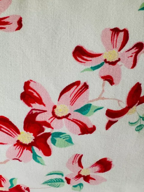 Vintage Wilendur Tablecloth Pillow Cover  - Lancaster - Pink, Red Dogwood 3