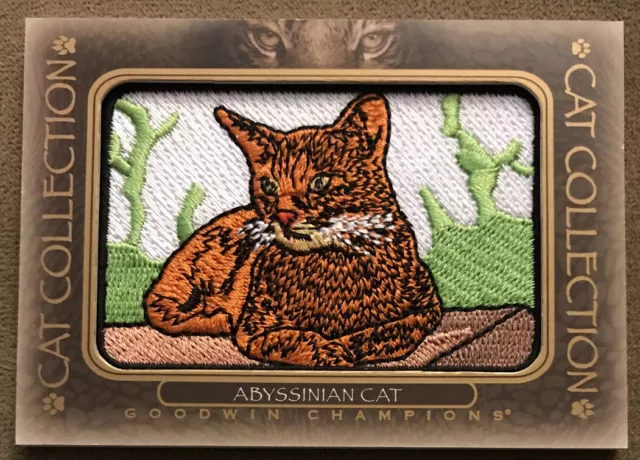 2020 UD Goodwin Champions ABYSSINIAN CAT Collection Patch SP FC-2! SP Rare