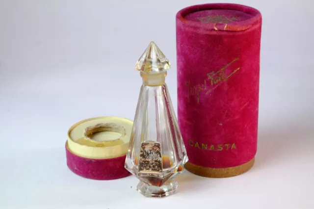 Flacon de parfum ancien " CANASTA de Jacques Fath "