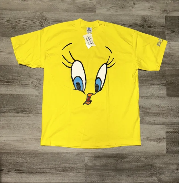 VINTAGE LOONEY TUNES Tweety Bird Shirt Size XL 1995 Warner Brothers Big ...