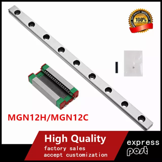 MGN12H MGN12C Miniature Linear Rail 250MM-1000MM+MGNH/C Block 3D Printer CNC