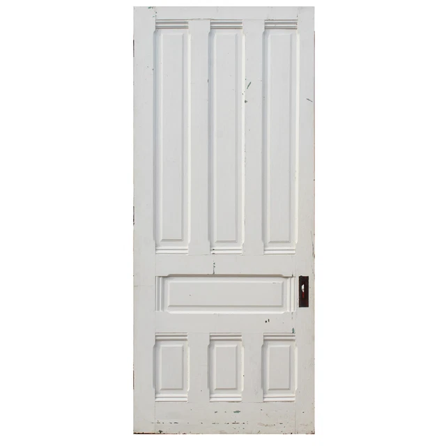 Reclaimed 41” Antique Solid Wood Door, Late 1800's, NED2233