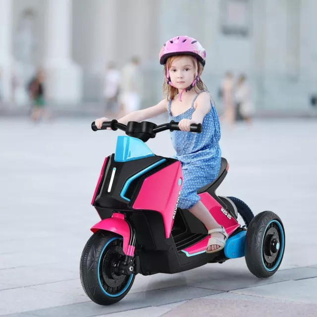 Moto Elettrica per Bambini a 3 Ruote, con Batteria 6 V, Velocità: 2,