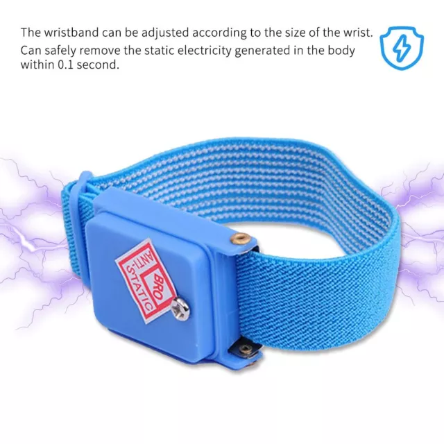 Cordless Anti Static Bracelet Electrostatic ESD Discharge Cable Band Wrist Strap 2