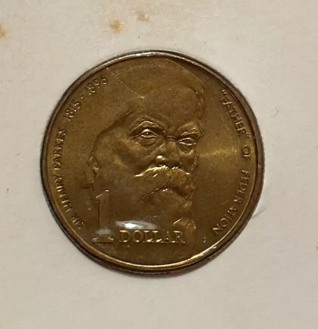 1996 Sir Henry Parkes "S" Mintmark $1 coin UNC