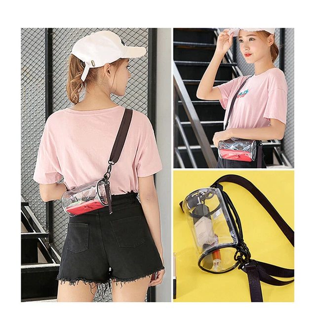2023 New Fashion Single Shoulder Transparent Jelly Cylinder Waterproof Bag PVC