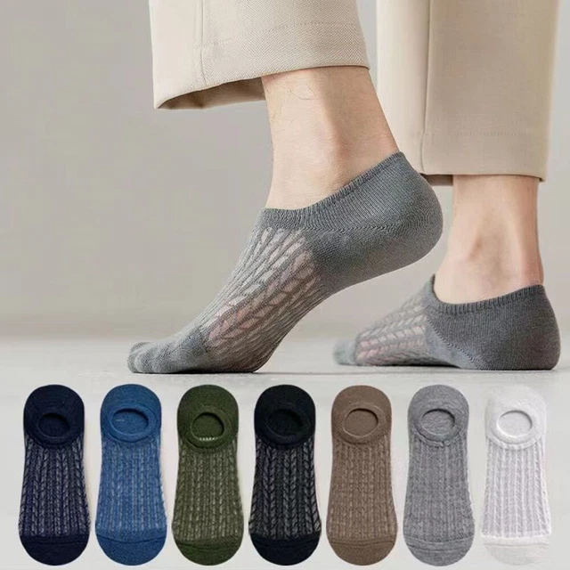 1 À 5 Paires De Chaussettes Invisibles Invisibles Antidérapantes Pour Homme .