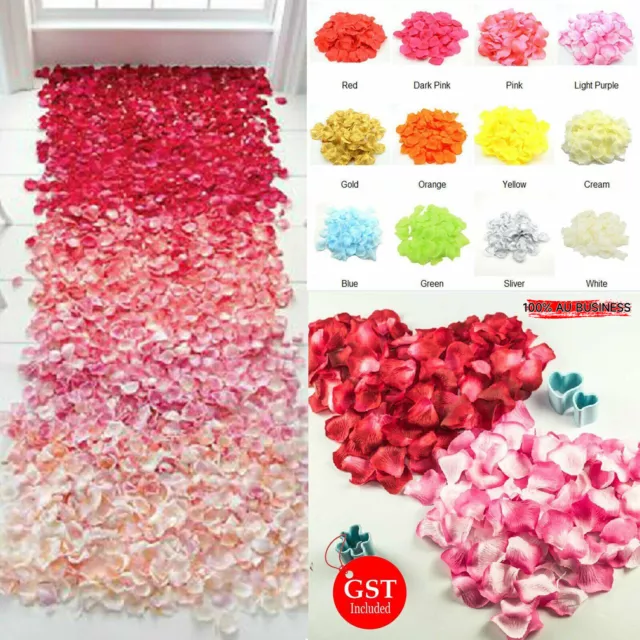 144pcs Artificial Flowers Rose Petal Silk Petals Wedding Flower Girl Basket Deco