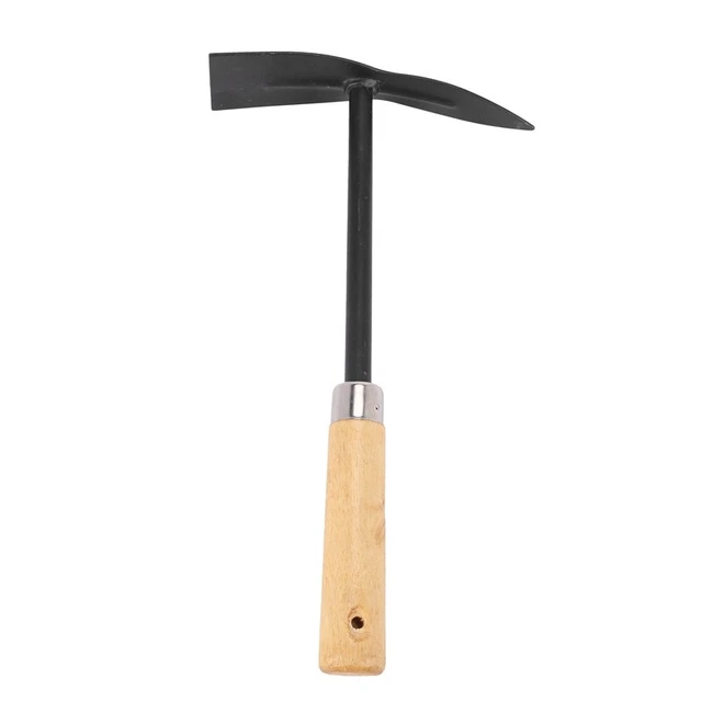 Maniglia in legno mano in metallo attrezzatura da giardino piccone per tomba, nero K4R7