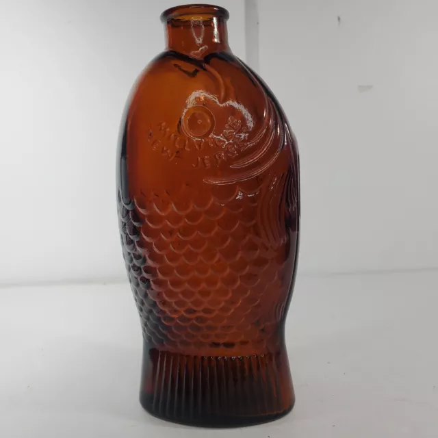 VTG Dr Fisch’s Bitters Millville, New Jersey   Amber Fish Bottle 7.5”H