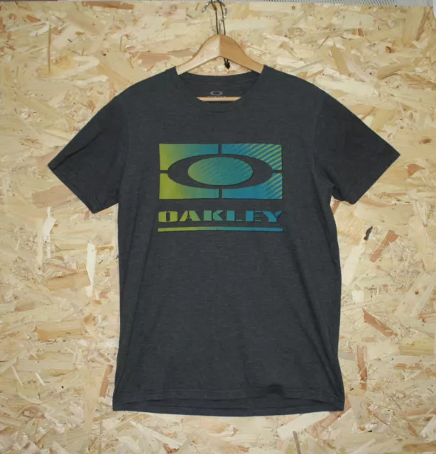 T-shirt logo oakley retrò vintage piccola nera stampa grafica originale