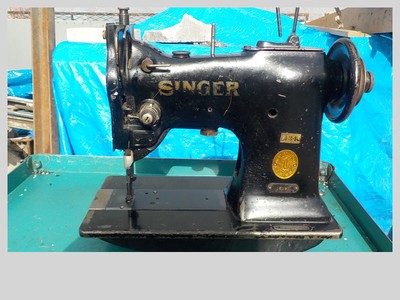 Vintage Industrial Sewing Machine Singer 151w1,one needle walking foot-Leather