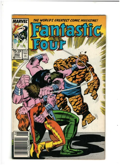 Fantastic Four #303 FN/VF 7.0 Newsstand Marvel Comics 1987