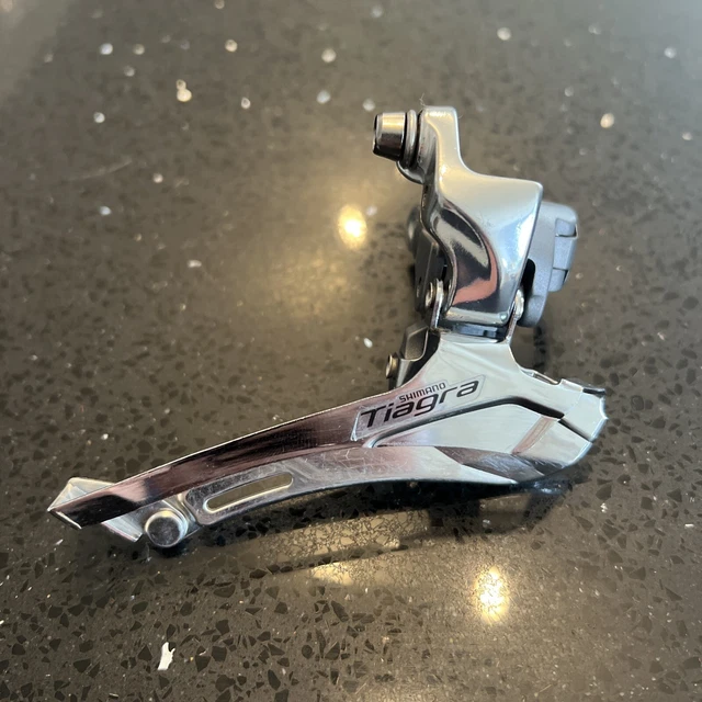 Shimano Tiagra FD-4400F Braze-On Front Derailleur - 9 Speed, Double Chainring, Silver
