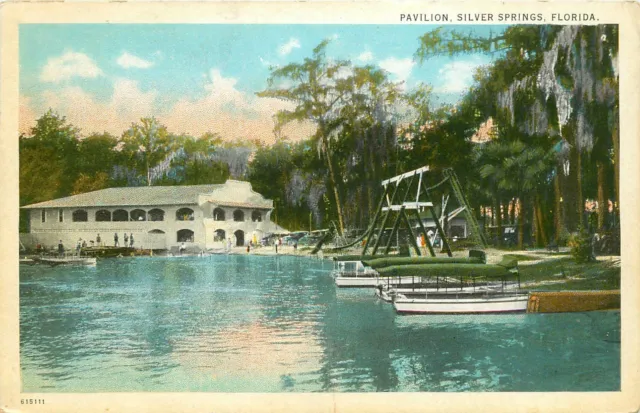 Florida, FL, Ocala, Silver Springs, Pavilion 1920's Postcard