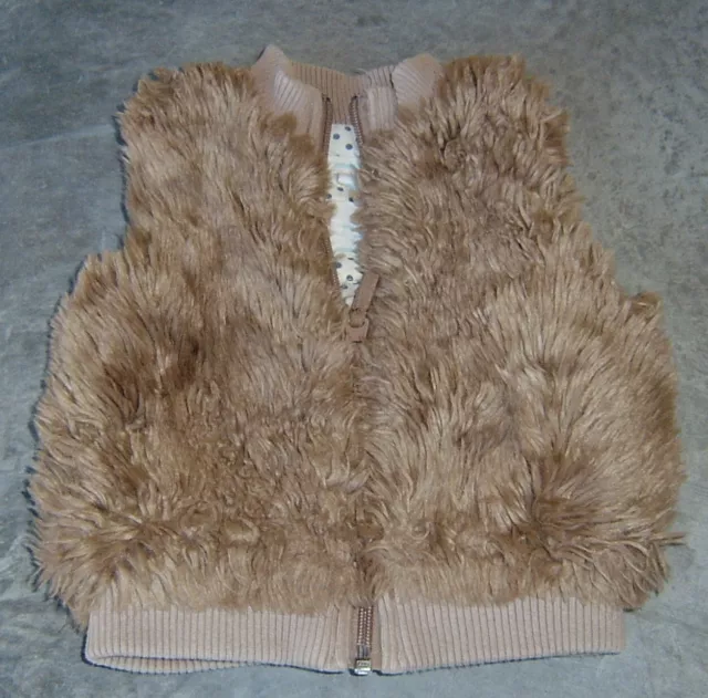 Country Road Girls Faux Fur Vest Sz 1 (12 - 18 Months)