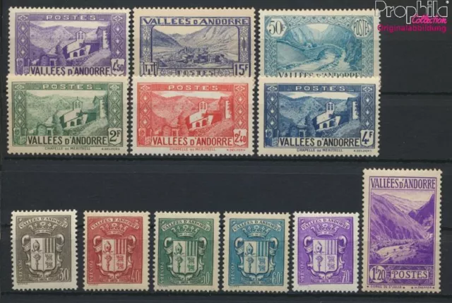 Briefmarken Andorra - Französische Post 1942 Mi 83-94 Jahrgang 1942 komple (9975