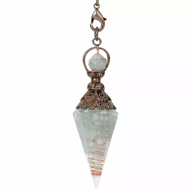 Natural Quartz Crystal Pendulum Healing Chips Stone Reiki Chakra Chain Pendant