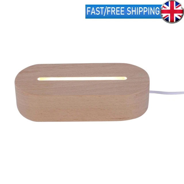 Base Luminosa LED Per Display - 3 Pezzi, Legno, 15 Cm, 7 Colori USB - Foto 6