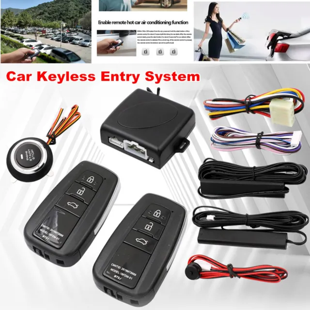 Car Keyless Entry System with Engine Start Push Button Alarm Remote Start Stop