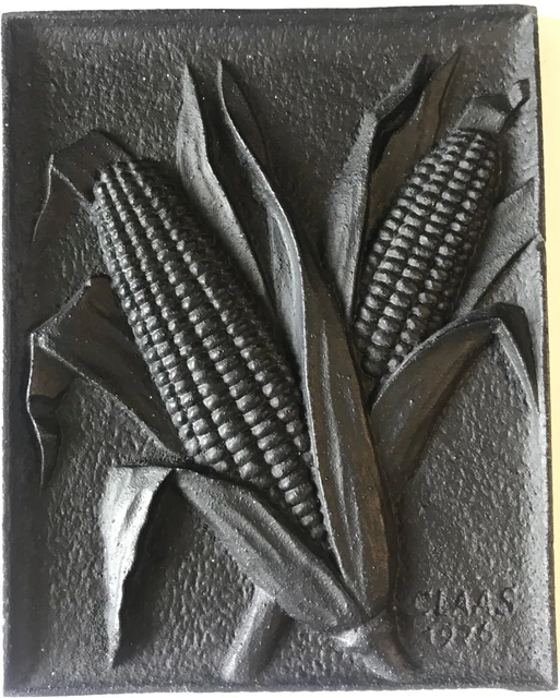 CLAAS Gusseisen-Platte – Maiskolben von 1976 / Wandbild / Reliefplatte aus Nachl