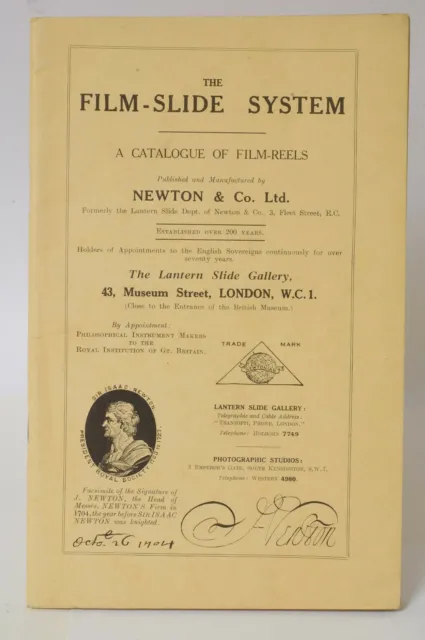 F66571~ Catálogo de diapositivas de películas Newton & Co - Galería de diapositivas de linternas Londres 64 páginas