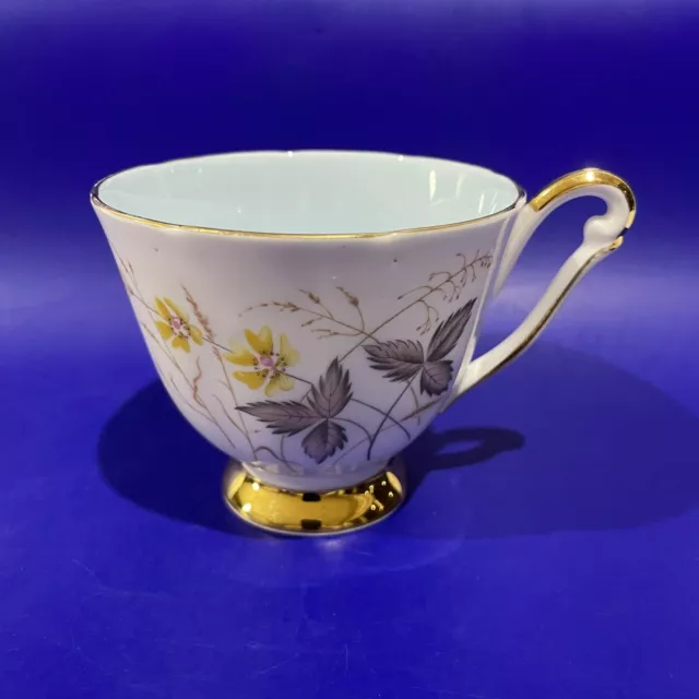 Vintage Queen Anne Jasmine Replacement Tea Cup - Blue Inside  & White & Gold