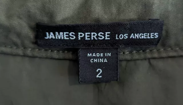 James Perse Utility Field Jacket Womens Sz 2 (Medium) Olive Green Military Coat 2