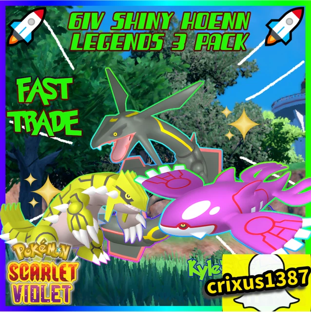 6IV RAYQUAZA SHINY+ Groudon + Kyogre Pokémon écarlate et violet EUR 3 ...